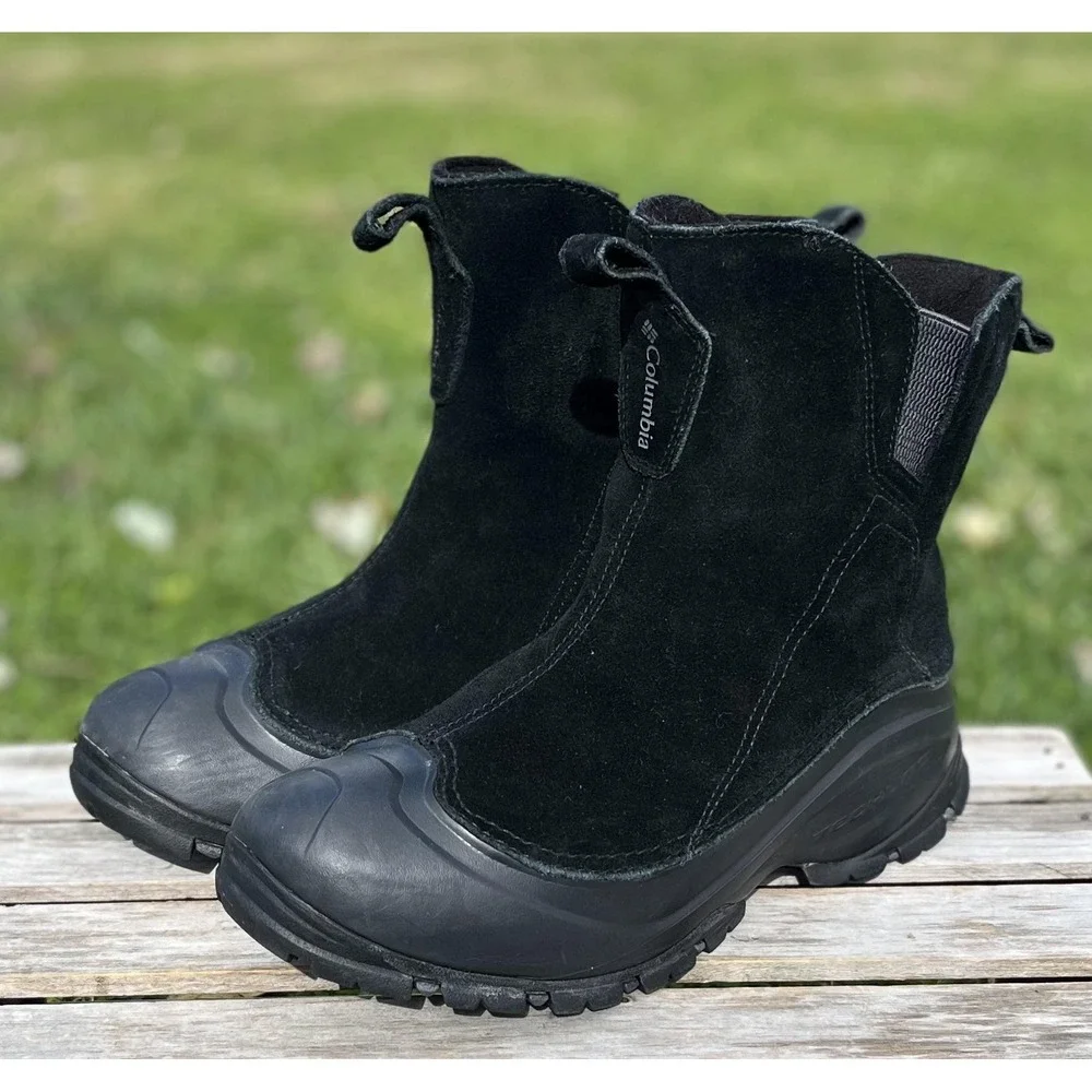 Columbia Boots Mens Size 9 Suede Pull On Winter 200g Insulated‎ BM3731-010